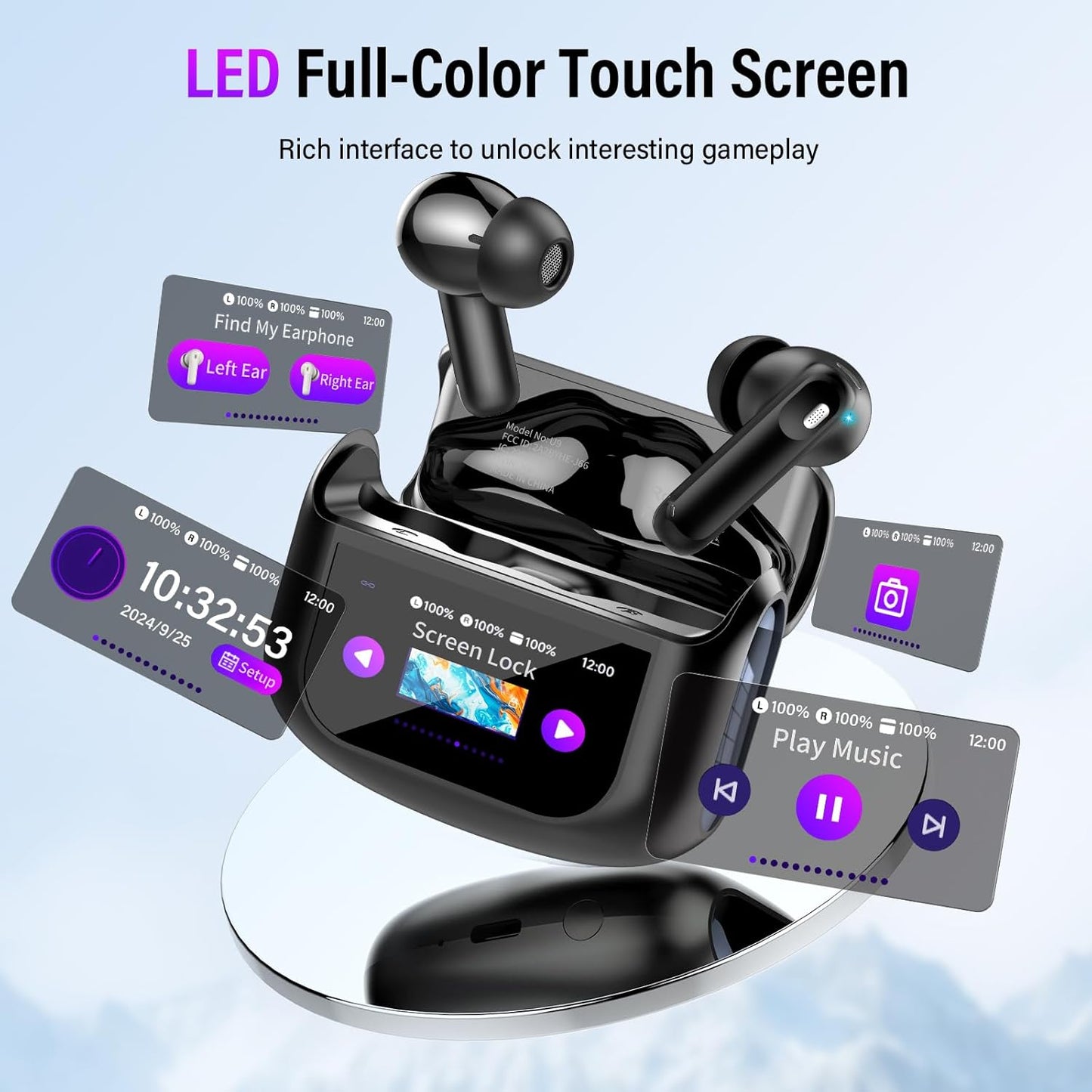 Wireless Bluetooth 5.4 Earbuds with Noise Cancelling