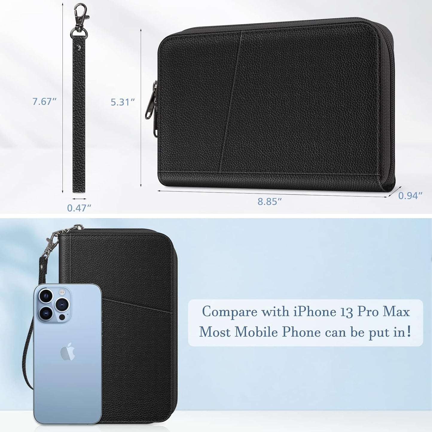 RFID Blocking Family Passport Wallet
