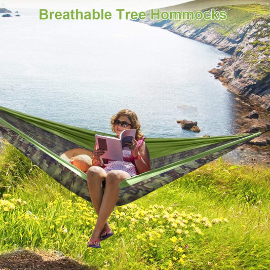 Portable Camping Hammock with Tree Straps