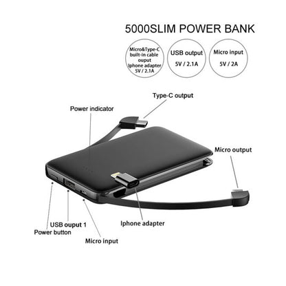 Slim 5000mAh Power Bank