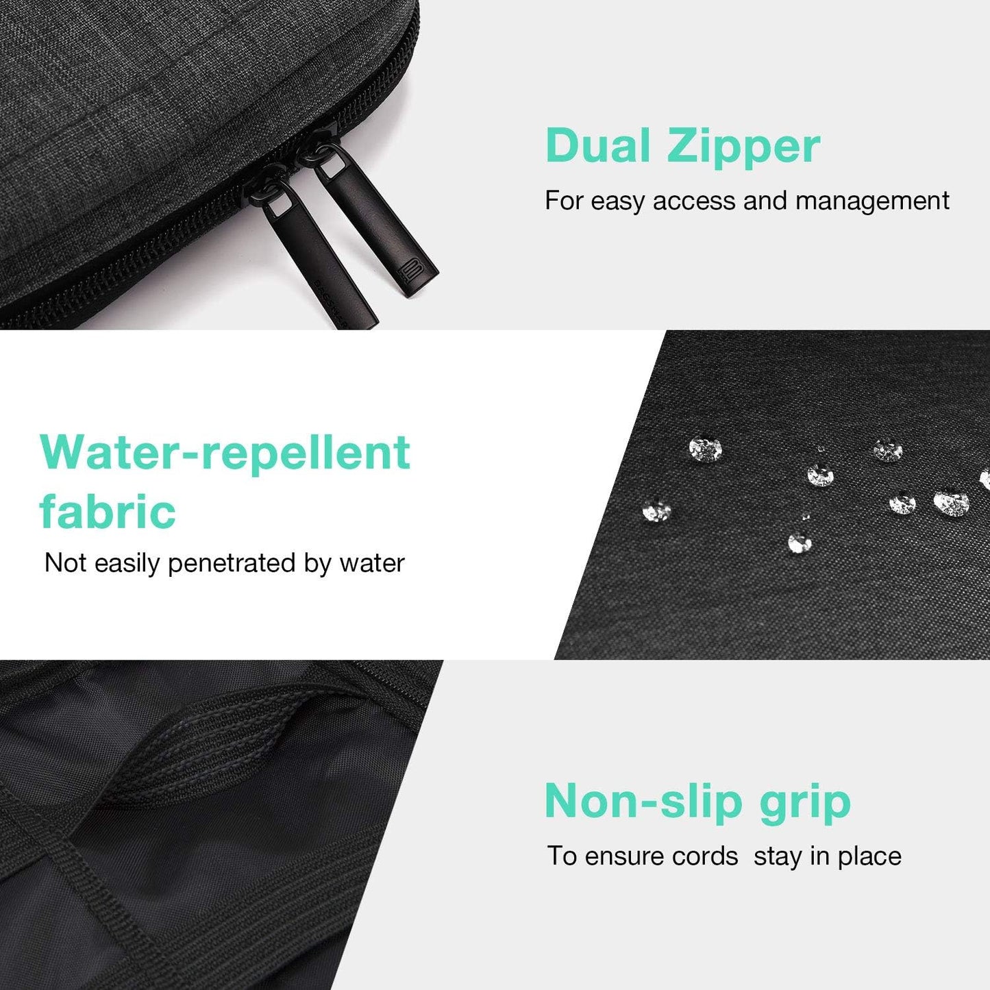 Electronics Travel Organizer Case (Black)