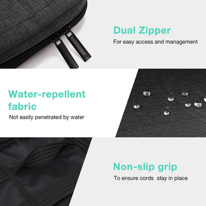 Electronics Travel Organizer Case (Black)