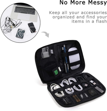 Electronics Travel Organizer Case (Black)