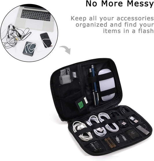 Electronics Travel Organizer Case (Black)